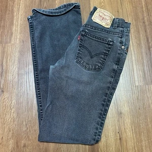 Vintage Levis Black Jeans 517 Bootcut Low Rise Denim Made In USA Womens 5 JR - Picture 1 of 10