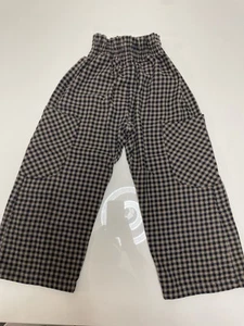 Zara Girl Pants brown check, pockets, elastic 5-6 Years - Picture 1 of 7