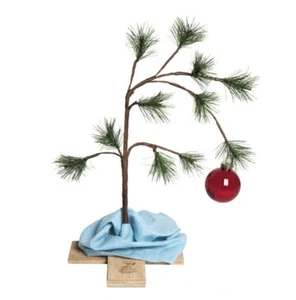 "Árbol de Navidad Peanuts Charlie Brown 24"" con manta Linus 50 aniversario" - Imagen 1 de 4
