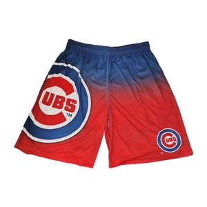 NWT Chicago Cubs MLB Gradient Blue/Red Big Logo Training Shorts Mens Size XXL - Picture 1 of 3