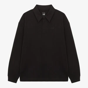 THE NORTH FACE MEN'S ORSA LONG SLEEVE POLO T-SHIRTS BLACK NT7QR68A - Picture 1 of 6
