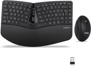 Erixx Periduo-606 Ergonomiczna klawiatura z myszą bezprzewodową towar B - Zdjęcie 1 z 6
