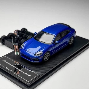 Modelo de coche fundido a presión Liberty escala 1/64 Porsche Panamera Turbo S azul2 juguete - Imagen 1 de 4