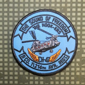 US Army B Co 1st Battalion 214th Aviation Regiment Hookers Full Color Patch - Picture 1 of 2