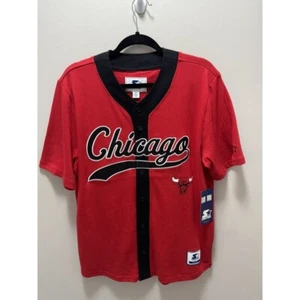 Starter Chicago Bulls Baseball Style Trikot Baumwollmischung Größe Medium - Bild 1 von 13