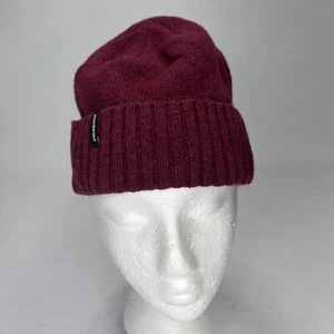Cappello invernale Patagonia Brodeo Beanie vino rosso misto lana con polsini a costine - Foto 1 di 9