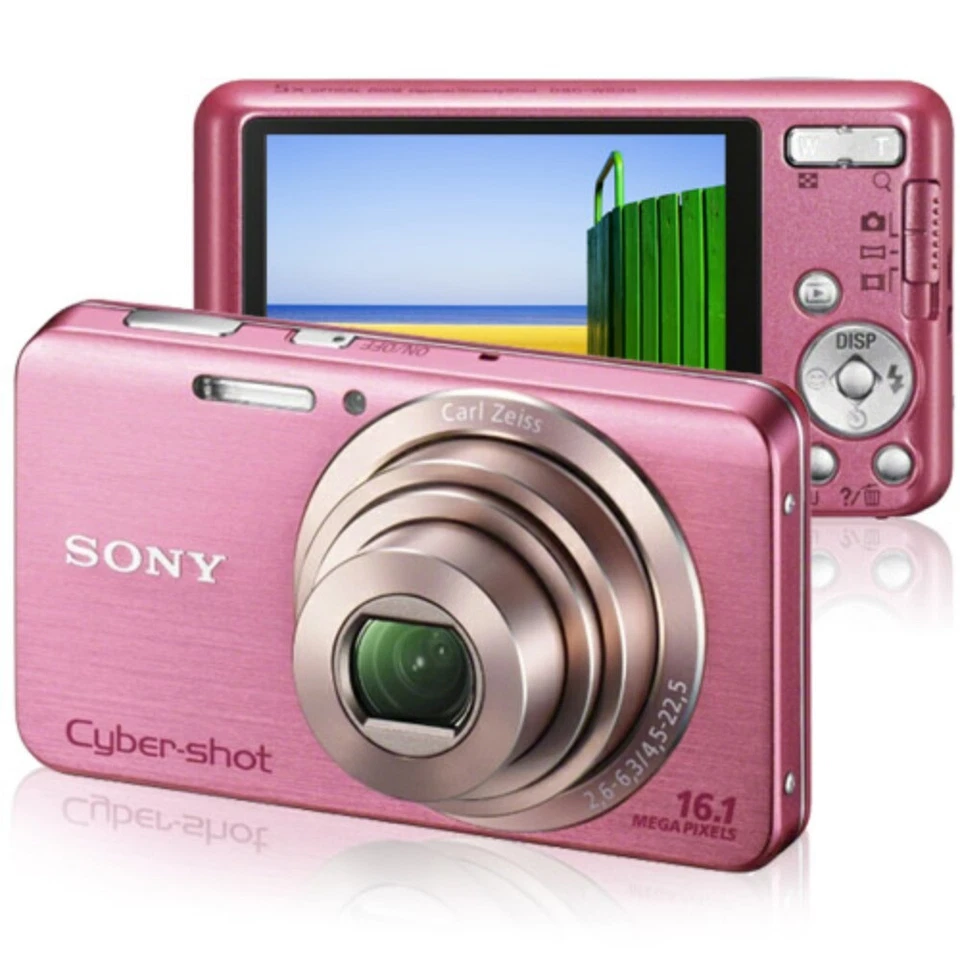 Pink Sony Cyber-shot DSC-W630 16.1 MP Compact Digital Camera - Image 1 of 4