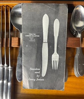 Georg Jensen Canute Mitra Stainless Steel, Service for 8 - Image 1 of 4