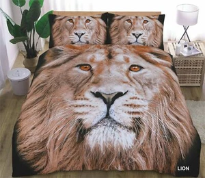 3D Amazing Lion Duvet Bed Quilt Cover Set Single Double King 2020 design - Picture 1 of 1