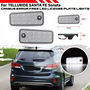 For Kia Rondo 2013-2017 Hyundai 2X LED White Rear License Plates Lights Lamps - Picture 1 of 8