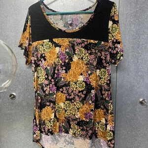 Lularoe High Low Size XL Multicolor Flower Floral Design - Picture 1 of 23