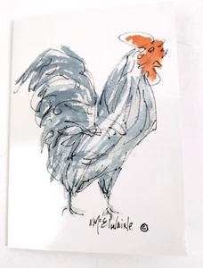 K McElwaine 'Rooster Walk' FineArt America NEW greeting card 5x7 & envelope - Picture 1 of 5
