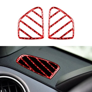 Red Carbon Fiber Dashboard Air Vent Outlet Cover Trim For Mazda MX-5 Miata 09-15 - Picture 1 of 16