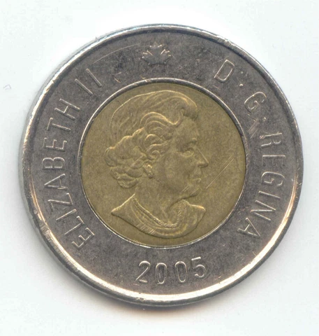 Canada 2005 Toonie Canadian $2 Dollars Twoonie Toony Two Dollar EXACT COIN Cover