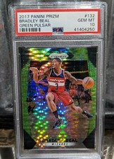 2017-18 Panini Prizm GREEN PULSAR Prizms /25 Bradley Beal PSA 10 Gem Mint Rare