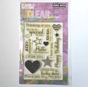 YEAR ROUND SENTIMENTS Hero Arts Clear Stamps CL582 Operation Write Home OWH u127 - Picture 1 of 4