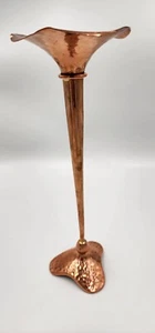 12" handgeschmiedet gehämmert Kupfer Designs Kerzenständer Indien - Bild 1 von 5