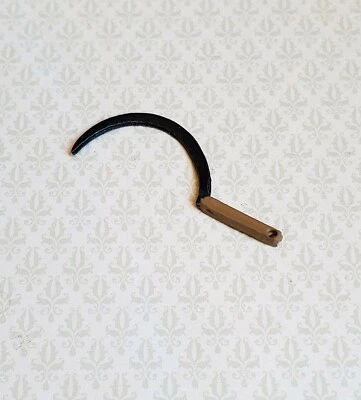 ISLAND CRAFTS Dollhouse Miniature Sickle Reaping Hook Farm Harvesting Tool 1:12 Scale Metal