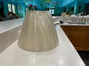 Silk Lampshade Bell Shaped, NIBag, 14"T x 9 1/4" Top Opening, 18" Bottom Opening - Picture 1 of 3