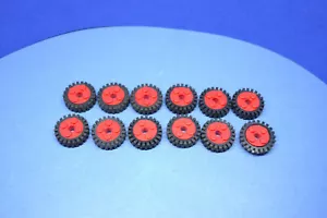LEGO 12 x Reifen Felge rot Red Wheel FreeStyle Technic Pin Hole 6248c01 - Bild 1 von 2