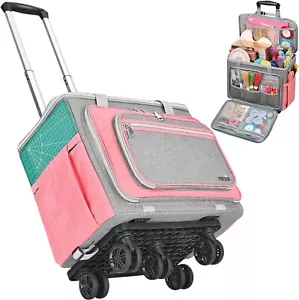 Rolling Craft & Teacher Tote – Spacious, Durable, Dolly for Easy Mobility - NIB - Picture 1 of 5