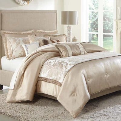 AICO Furniture - Palermo Sand 10 piece Queen Comforter Set - BCS-QS10-PLRMO-SAN - Image 1 of 4