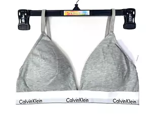 NWT Calvin Klein Women's L Modern Cotton Lightly Lined Triangle Bralette QF5650 - Picture 1 of 8
