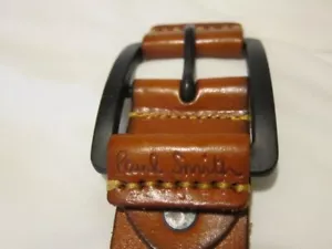 PAUL SMITH London Belt - Tan Finish - Brass Buckle -Size 36 - Picture 1 of 10