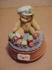 Cherished Teddies Santa Claus is Coming to Town Train Conductor Music Box Mint