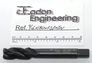 9/16" x 18TPI UNF (Unified National Fine) Spiral Machine Tap, HSS. By OSG. - Picture 1 of 2