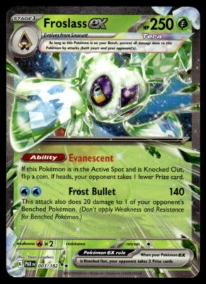 Pokemon TCG SV04: Paradox Rift #003/182 Froslass ex NM - Image 1 of 2