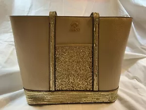 LANY 3-PIECE GOLD SPARKLING TOTE, POUCH & WALLET - Picture 1 of 12