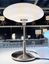 IKEA Tallbyn Table Lamp Nickel-Plated Opal Glass 20 Inch - White