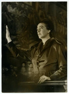 Vichy. Collaboration. Lydie Bastien témoignant à un procès. Affaire Jean Moulin. - Picture 1 of 1