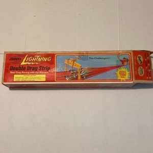 Vintage Johnny Lightning Double Drag Strip W Original Box No Cars Track Finish - Picture 1 of 7