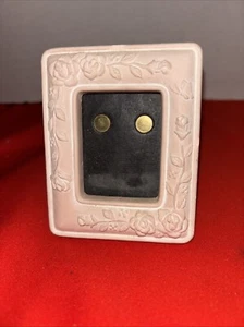 Vintage Mini Terracotta Ceramic Picture Frame Cream Beige For 2 X1.5” Picture - Picture 1 of 7