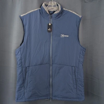 Johnnie-O Huck Performance Mixed Media Vest Mens Large Lake Blue Golf Preppy - Image 1 of 4