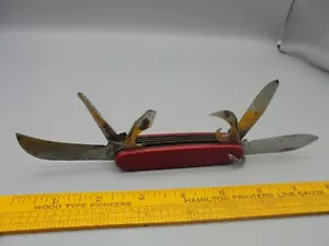 VINTAGE IMPERIAL MATTERHORN POCKET MULTI TOOL HAWKBILL KNIFE, CAMPING, SCOUT, - Picture 1 of 3