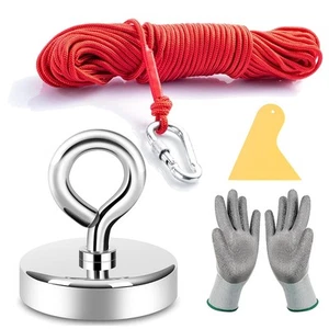 Neosmuk Fishing Magnet, 300lb Giant Rare Earth Magnet with 2.0 inches, Red  - Picture 1 of 7