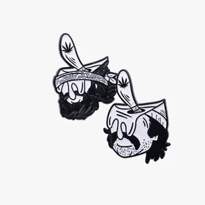 UmbrellaHeights B/W Cheech & Chong Set Paint Bucket Graphic Pin - Picture 1 of 5