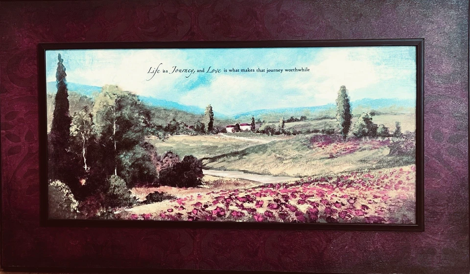 Framed Wall Art "Life is a Journey and Love makes that Journey Worthwhile" - Image 1 of 4