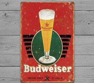 Budweiser Beer 8 x 12 Vintage Novelty Metal Sign Made In USA New! - Picture 1 of 3