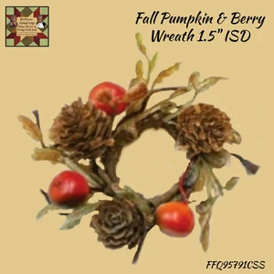 Corona de calabaza de otoño &amp; Berry 1,5&quot; ISD - Imagen 1 de 2