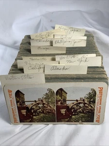 Antikes Stereoskop Stereo Ansicht Fotos Karten Konvolut 229 verschiedene - Bild 1 von 7