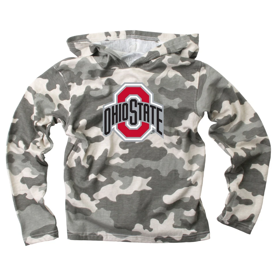 Wes and Willy Kid and Toddler NCAA Camo Long Sleeve Hooded T-Shirt - Image 1 of 3
