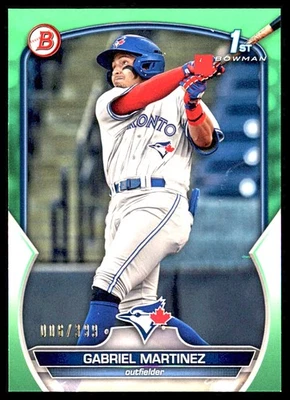 2023 Bowman Prospects Neon Green #BP-45 Gabriel Martinez 006/399 - Image 1 of 2