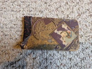 Antique Signature Autograph Book Maroon & Gold 1900s - Picture 1 of 7