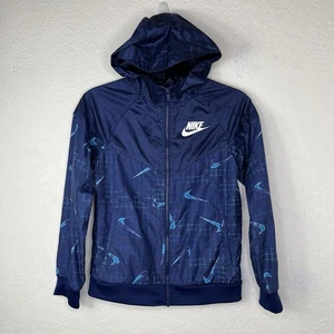 Nike Sportswear Windrunner Hooded Jacket Boy's Size M navy blue, windbreaker - Picture 1 of 8