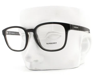 Burberry Edison Eyeglasses Glasses BE 2344 4077 Gloss Black Plaid 53mm with Case - Picture 1 of 7