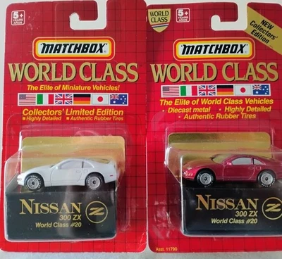 1993 Vintage Matchbox World Class 1st Edition Nissan 300 ZX 2 Car Lot 2 color Va - Image 1 of 4